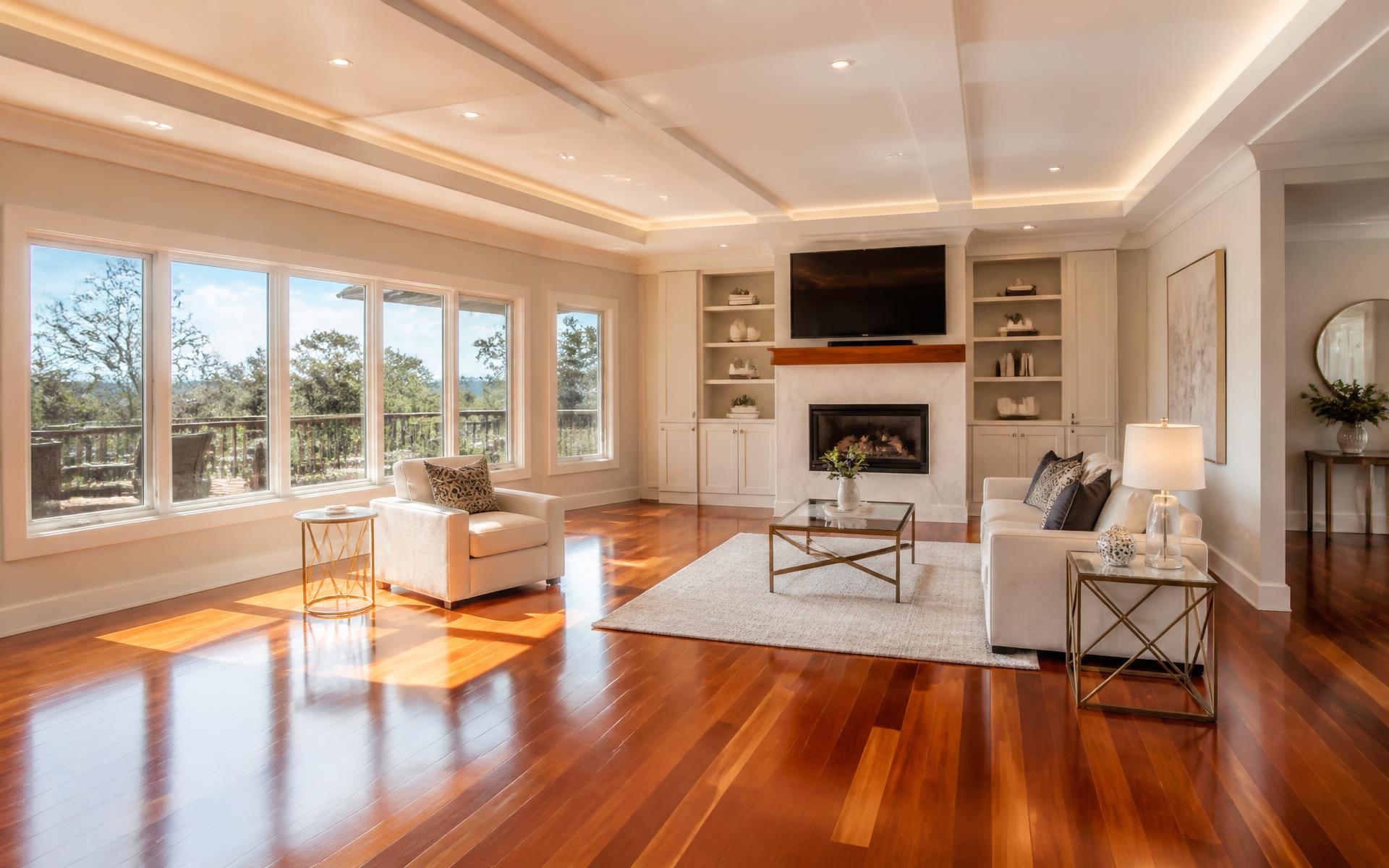 Beautiful hardwood floors in a modern home